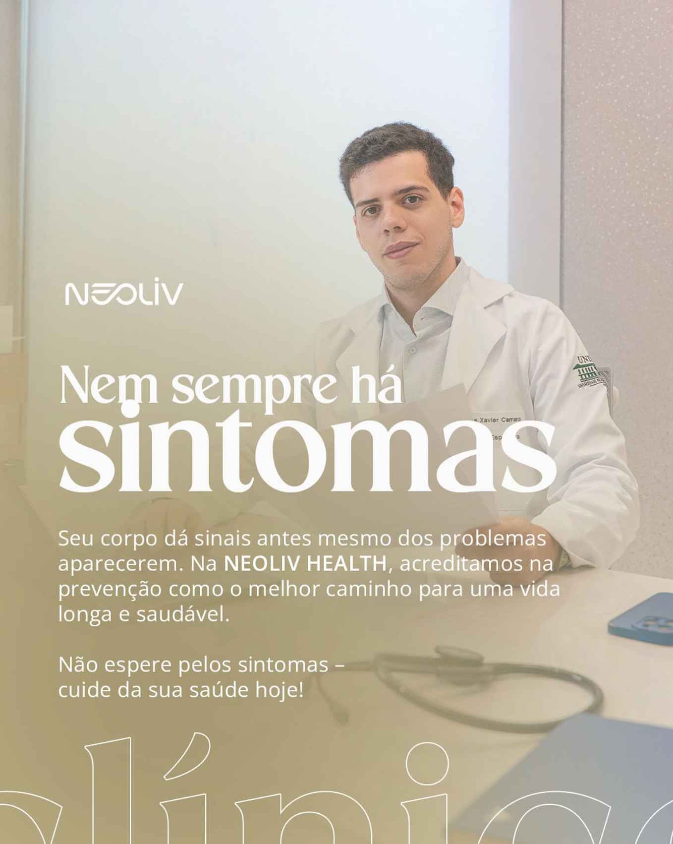 O clínico geral é o primeiro passo para identificar riscos, prevenir doenças e garantir seu bem-estar.
